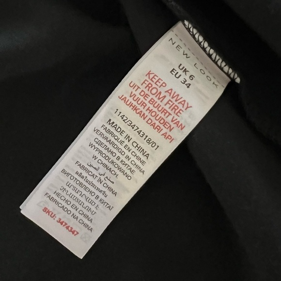 EUC New Look Black Elastic Waist Pleated A-Line Skater Mini Skirt Size UK 6 US 2 - Picture 7 of 10